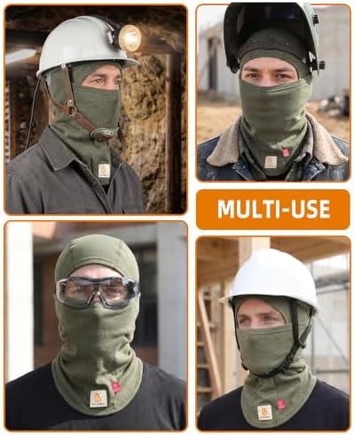 BOCOMAL FR Balaclava with Face Mask 7oz Midweight Arc Rated NFPA2112 CAT2