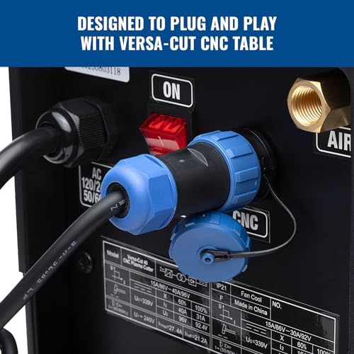 Eastwood Versa-Cut CNC Cut 40A Plasma Cutter Machine with Cutting Hand Torch | Professional and Industrial Grade Metal Precision Cutting and Sheet Fabrication Tools | Dual Voltage 120V / 240V