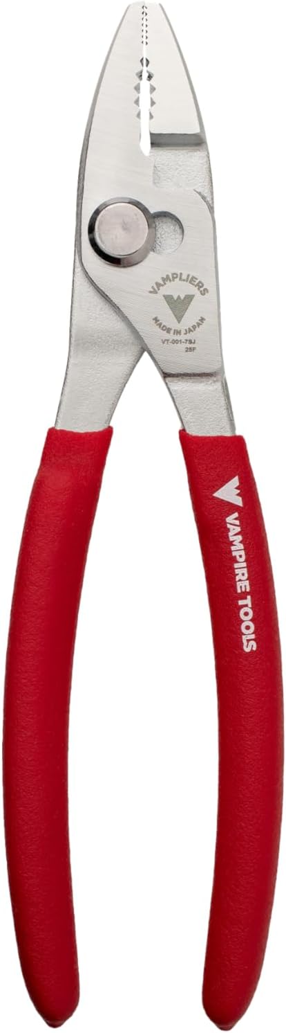 VAMPLIERS 2-PC Screw Extractor Pliers Set 8" Linesman + 7" Slip Joint Plier | VT-001-S2C Made in Japan, High Carbon Steel, Non-Slip Jaws, Removes Stripped, Rusted, Security, Torx Screws, Nuts & Bolts