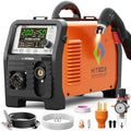 HITBOX Plasma Cutter Machine, 65A 110V/220V DC Inverter IGBT, Non-HF Non-Touch Pilot Arc, Max 1" Cut, Mesh Cutting, 2T/4T, Post-Flow, Large Digital Display, CNC Ready, Air Sensor, 60% Duty Cycle