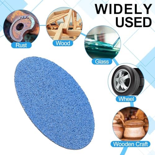 Landical 300 Pcs 3 Inch Sanding Quick Change Discs Zirconia, 36,60,80 Grits