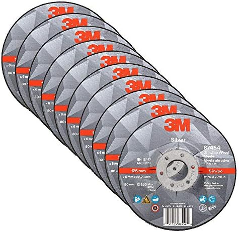 3M Silver Depressed Center Grinding Wheel, 87454, 36+, T27