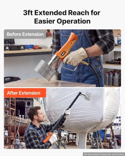 VEVOR Propane Heat Gun with 3FT Extension Pole Up to 168280 BTU Hot Air Gun