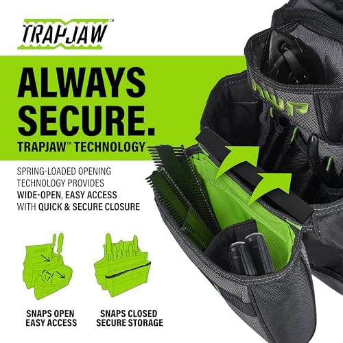 AWP Tool Belt Tool Rig, Durable Premium Utility Belt Organizer for Men & Women, Utility Work, Electrician, Mechanic
