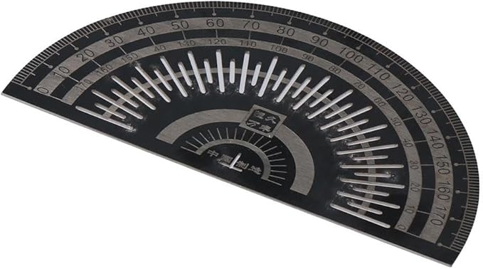 Black Stainless Steel Angle Protractor Precision Marking Protractor Angle Measure Tool Electroplated Woodworking Ruler Measuring Tool