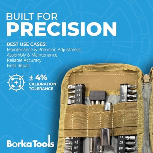 Torque Driver Kit – Precision Edition: Adjustable Torque Wrench Set with S2 Steel Bits, Ratchet Handle, Adapters & Cordura Pouch – Precision Assembly & Equipment Maintenance Tool