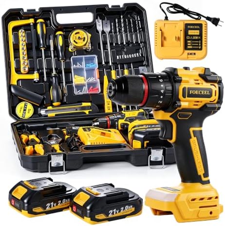 21V Brushless Cordless Drill Set With Battery Charger