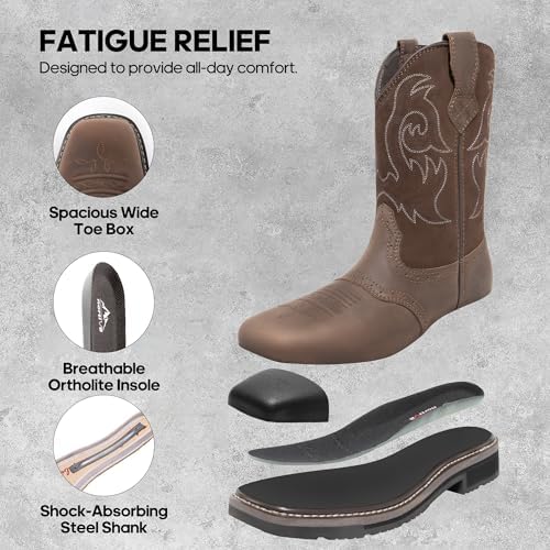 NORTIV 8 Steel Toe Work Boots for Men