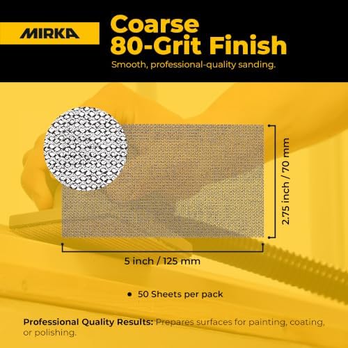 Mirka Abranet Sanding Discs 2.75x5 Inch Grit 80 Hook and Loop