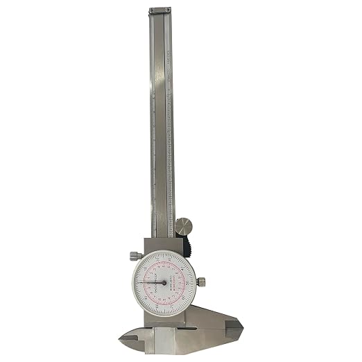0-6 Inch/150mm Dial Caliper Dual Reading Scale, MFQNENLK 4-Way Measurement Calipers, Inch/Metric SAE Standard, 0.001”/ 0.02 mm Accuracy Shockproof Measuring Tool (Dial Caliper 0-6"/150mm Range)