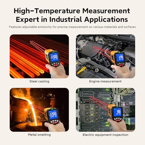 Infrared Thermometer Temperature Gun 3992°F 50:1,