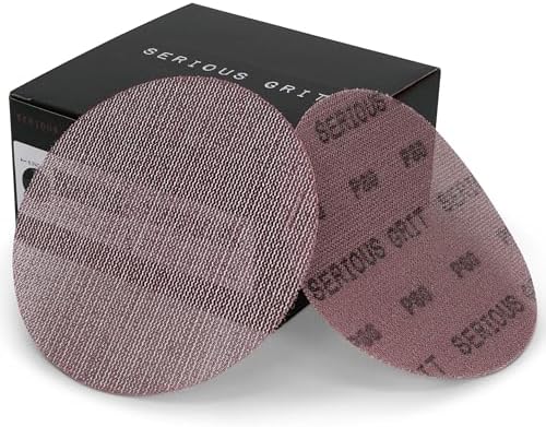Serious Grit - 6-Inch P80 Grit Ceramic Mesh Sanding Discs - 50 Pack