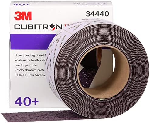 3M Cubitron II Hookit Clean Sanding Sheet Roll, 34440, 40+, 70 mm x 8 m