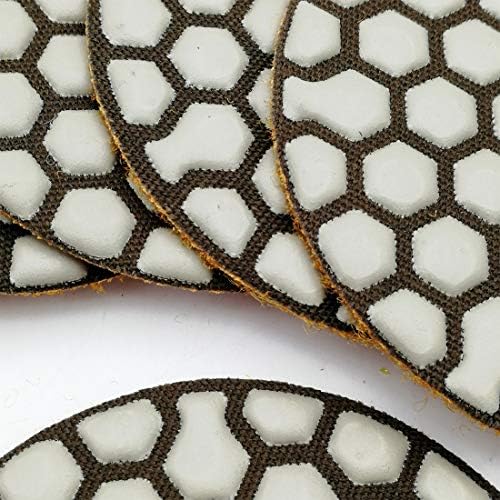 SHDIATOOL 3 Inch Dry Diamond polishing Pads Grit 200 for Granite Marble Quartz(7-Pack)