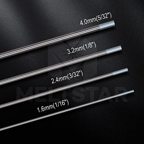 TIG Welding Cerium tungsten electrode 1/8” x 7” (Grey, WC20) 10-Pack