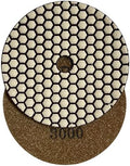 5" Dry Stone & Concrete Polishing Pad, 1.5mm Segment Height, 3000 Grit
