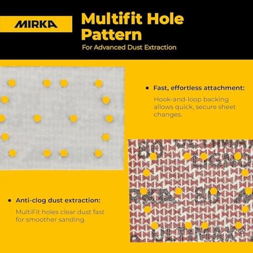 Mirka Abrasive Sheets Ultimax Ligno 3x4 Inch P120 Hook and Loop