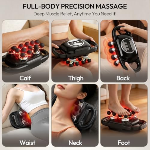 20 Head Massage Gun Deep Tissue with Heating, Back Muscle Massager