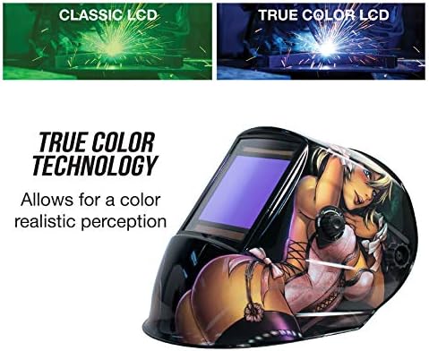 TGR Extra Large View True Color Auto Darkening Welding Helmet - 4"W x 3.65"H (Anime)