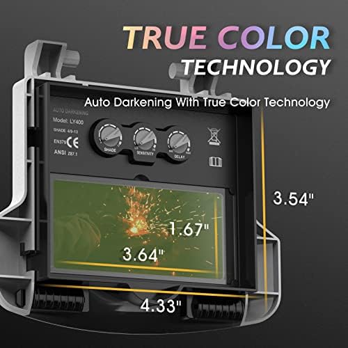 TOOLIOM Auto-Darkening Welding Helmet with Flip-Front Lens