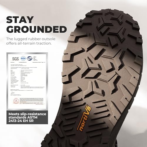 NORTIV 8 Men's Composite Toe Work Boots Slip Resistant