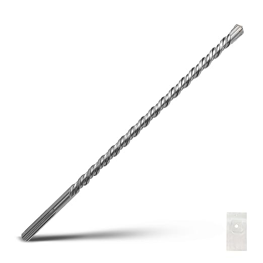 25/32 x 20 inch SDS Max Rotary Hammer Drill Bit, 20x520mm Carbide Tip Masonry Drill Bit,Concrete Drill Bit for Masonry, Brick, Stone, Concrete (Length :520mm / 20 inch, 20mm (25/32 in) Diameter)