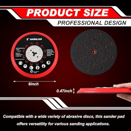 6" Replacement Sander Pad Compatible with Bosch Get75-6n, 1 Set