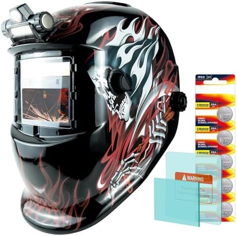 TRQWH Welding Helmet with Light True Color Auto Darkening Welding Helmets for Men Solar Powered Welding Hood with 2 Arc Sensor Wide Shade 4/9-13 for TIG MIG ARC Cool Welder Mask