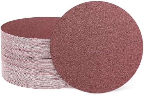 HARFINGTON 50 Pcs 8 Inch Sanding Discs 80 Grit Red Aluminum Oxide
