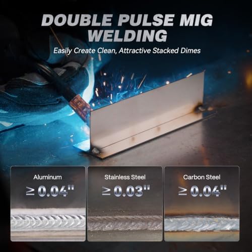 ARCCAPTAIN MIG205DP Pro Dual Pulse MIG Welder 205A 8-in-1 Aluminum Welding