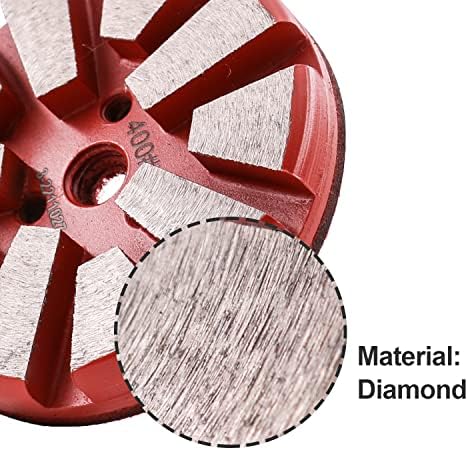 3PCS 3" 10 Segments Metal Bond Diamond Grinding Polishing Pad Concrete Marble Granite (400 Grit)