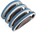 3/8 x 13 Inch Zirconia Sanding Belts, 40Pcs 10 Each of 40/60/80/120 Grits