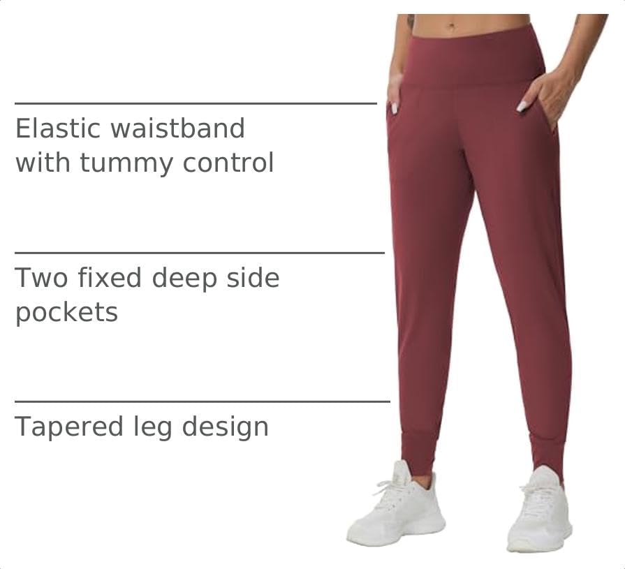 THE GYM PEOPLE Women's Workout Joggers Pants Lightweight Lounge Leggings