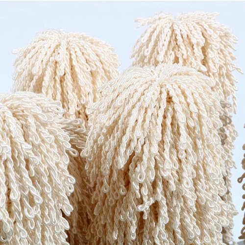 Commercial Electric Glass Polisher Replacement Brushes, Soft Bristle Brush for Wine Glass Polishing, Microfiber Polishing Head Brush Head for Glassware Polishing Machine,5 Pcs(1 Small+4 Large