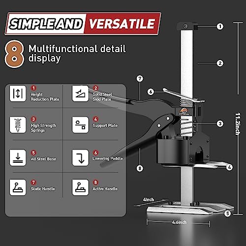 XClifes Labor Saving Arm Jack, 2 Pack Furniture Lifter Tool, Black