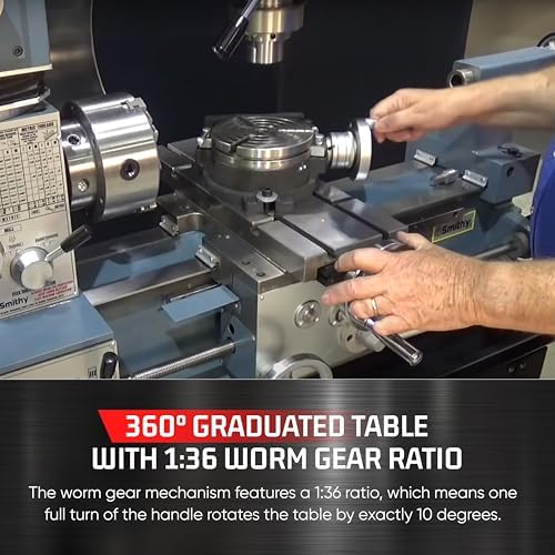 Horizontal & Vertical Rotary Table with 70mm 4 Jaw & T-Nuts Set, 4"
