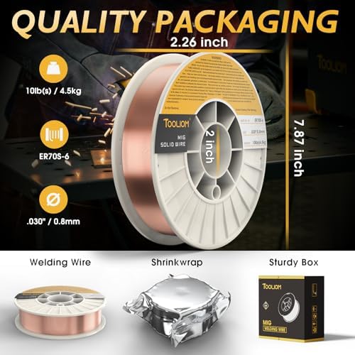TOOLIOM ER70S-6 0.030" Mild Steel MIG Welding Wire 10LB 2PCS