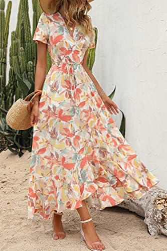 PRETTYGARDEN Women's Boho Floral Summer Maxi Dresses