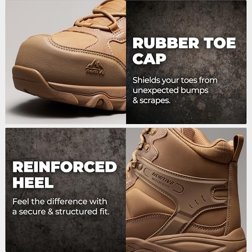NORTIV 8 Men's Waterproof Steel Toe Work Boots
