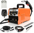 145A MIG Stick Welder,3-in-1 Multiprocess FLUX Core MIG/Lift TIG/Stick Welding Machine- Portable IGBT Synergic Control -LED Display with Welding Helmets and Gloves for Metal Repair & DIY Projects