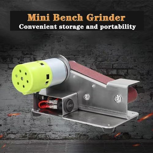 Mini Belt Sander, 7-Speed Knife Sharpener & Belt Grinder for Knife Making