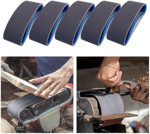 3 x 21 Inch Silicon Carbide Sanding Belts,Extra Fine Grit, 15 Pack