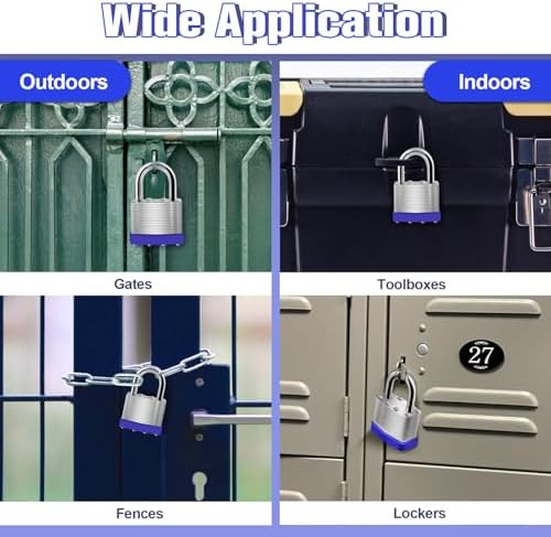 Laminated Steel Key Padlocks 1-9/16" 40mm Wide Body 25PCS Locks Keyed Alike