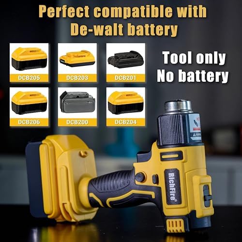 Cordless Heat Gun for DeWALT 20v max Battery(Not include Battery)