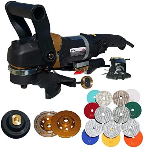 SWP112K Concrete Countertop Polishing Tools Package - Wet Polisher, Concrete Grinding Wheel, Concrete Polishing Pads Kit for Concrete Countertop Polishing