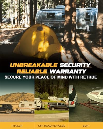 RETRUE Heavy Duty Trailer Lock for 2 inch Ball Hitch Coupler, Gray