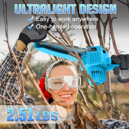Mini Chainsaw 6-Inch Battery Powered - Best Cordless Small Handheld Chain Saw with 2 Rechargeable Batteries - 21V Power Chain Saws Battery Operated for Tree Trimming Wood Cutting