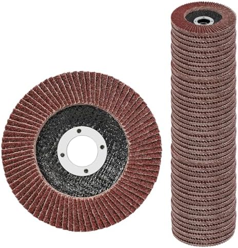 4.5 Inch Flap Discs 40 PCS - Assorted Grit 40 60 80 120 Aluminum Oxide Abrasive Grinding Discs, Angle Grinder Sanding Wheels for Metal Wood