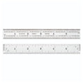 Starrett Spring Tempered Steel Rule with Satin Chrome Finish, Quick Reading and Inch Graduation - 6" Length, 4R Graduation Type, 3/64" Thickness - C604RE-6