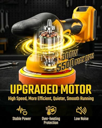 Cordless Car Buffer Polisher Compatible with Dewalt 20V Battery, Tool Only